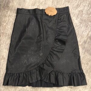 Elegant Black Ruffled Skirt